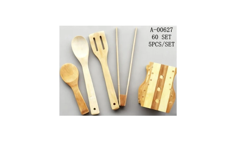 Ustensile Bucătărie 4 Pcs+Suport Bambus A-00627 WEI